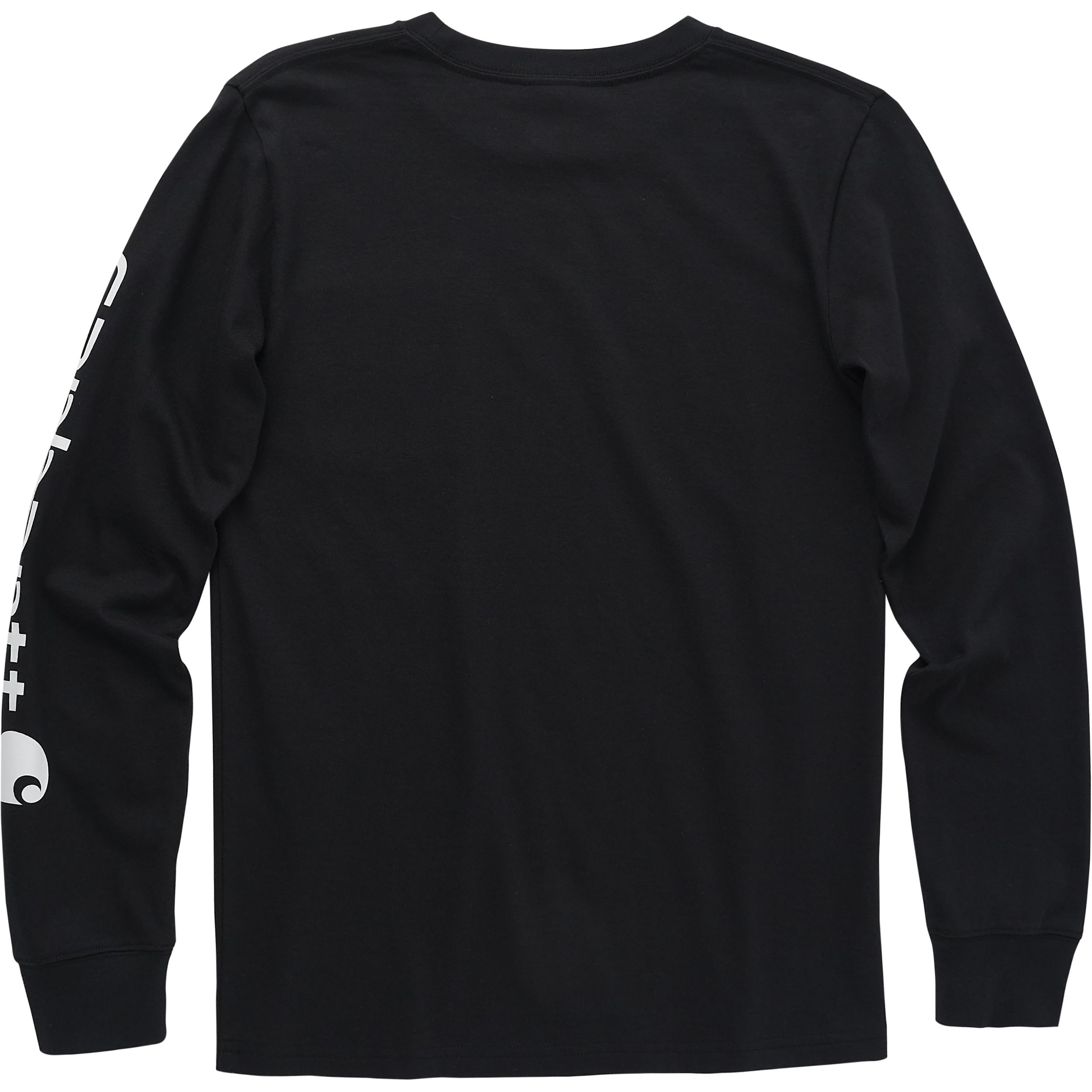Carhartt Youth Boy's Long Sleeve Logo Pocket Crewneck T-Shirt