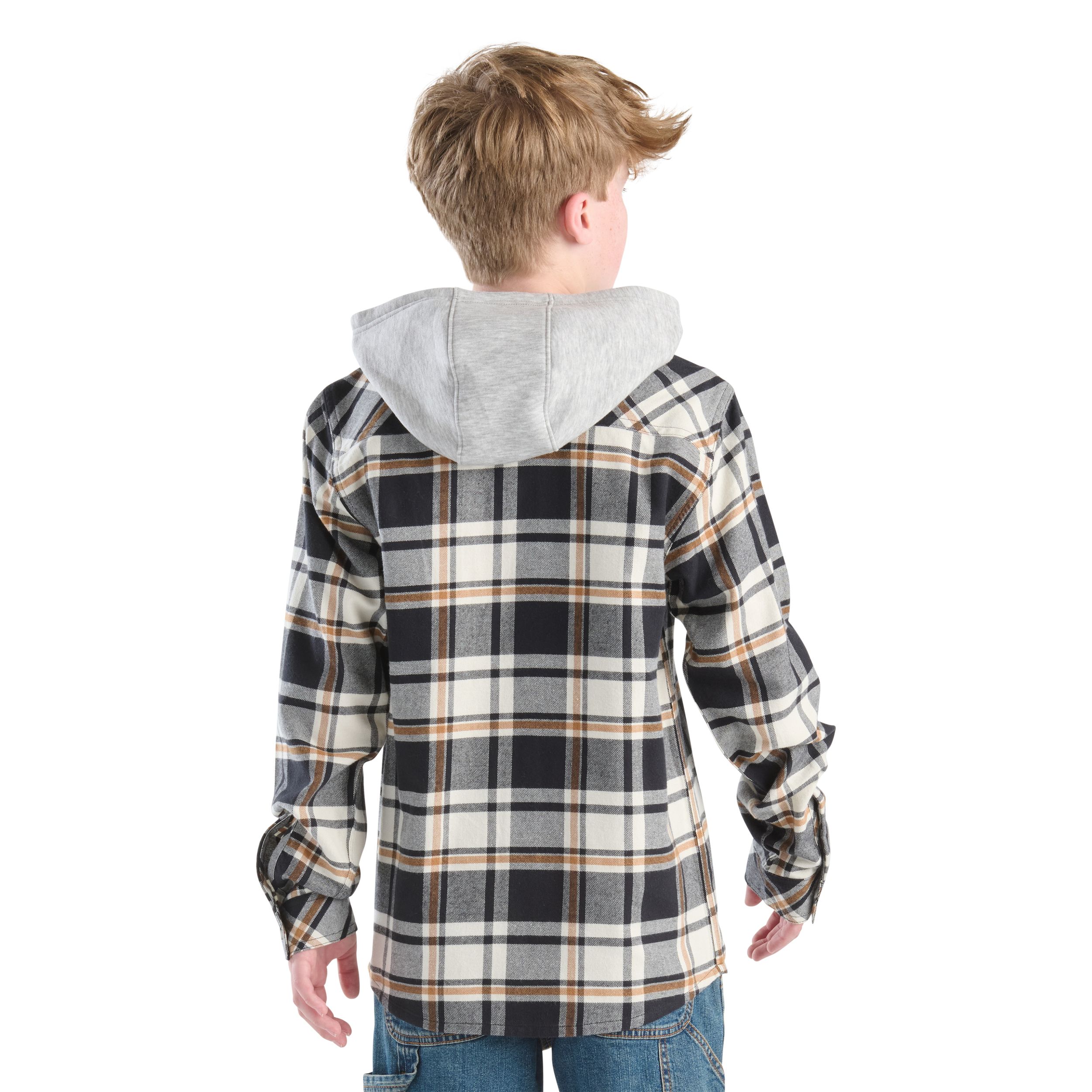 Chemise à capuche unisexe en flanelle et à manches longues pour enfants, Carhartt