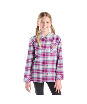 Chemise à capuche unisexe en flanelle et à manches longues pour enfants, Carhartt