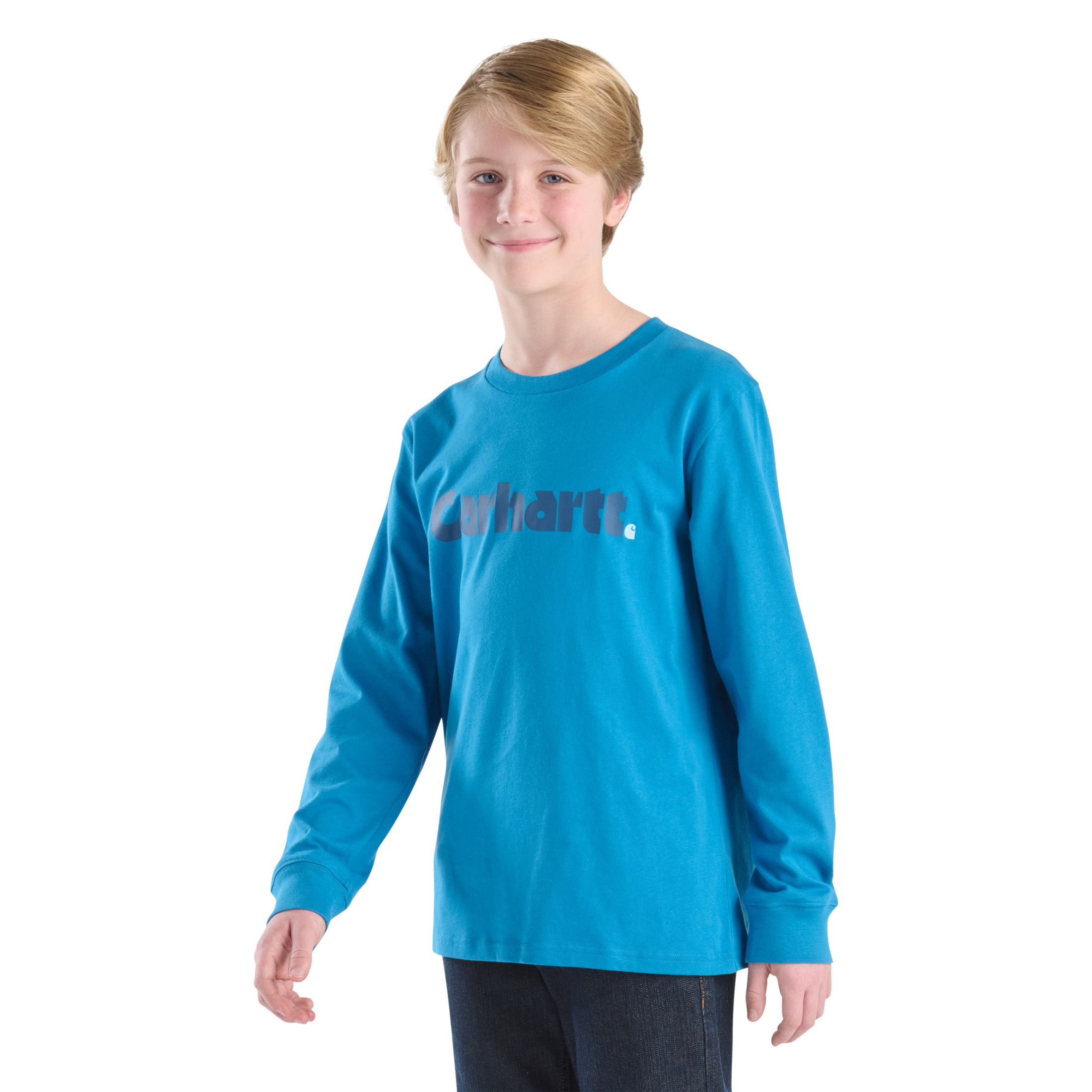 T-shirt à manches longues avec logo unisexe pour jeunes, Carhartt