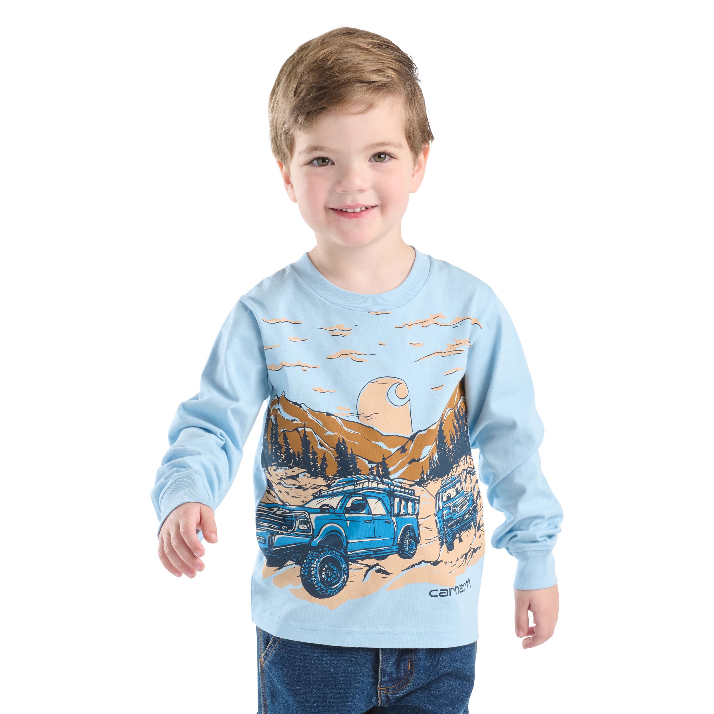T-shirt unisexe à manches longues avec graphique tout-terrain pour tout-petits, Carhartt