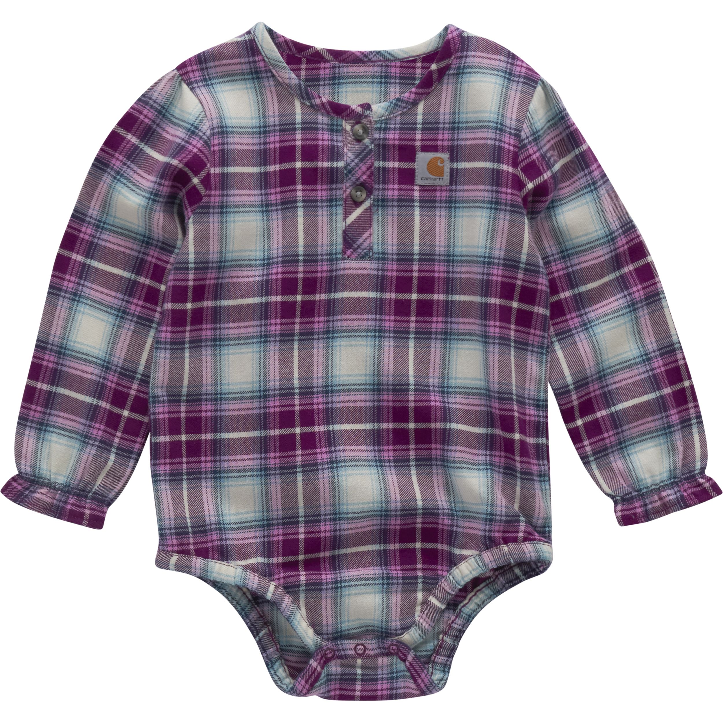Carhartt Baby Unisex Long Sleeve Flannel Bodysuit