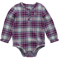 Maillot unisexe en flanelle à manches longues pour bébés, Carhartt Front_Flat