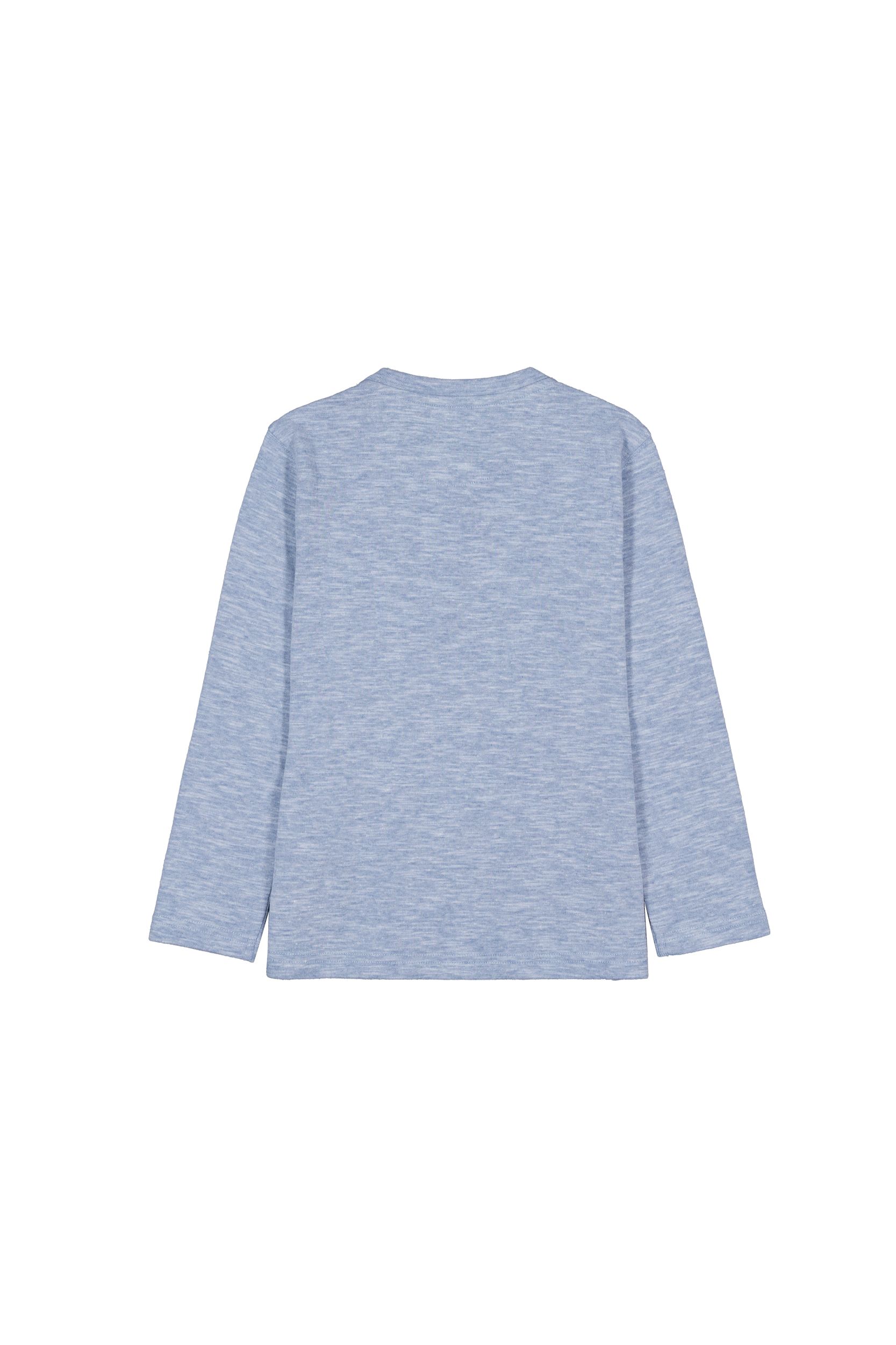 Haut henley en tricot double à manches longues unisexe pour enfants, Silver