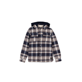 Silver Kids' Unisex Lined Hooded Flannel Shirt Front_Flat