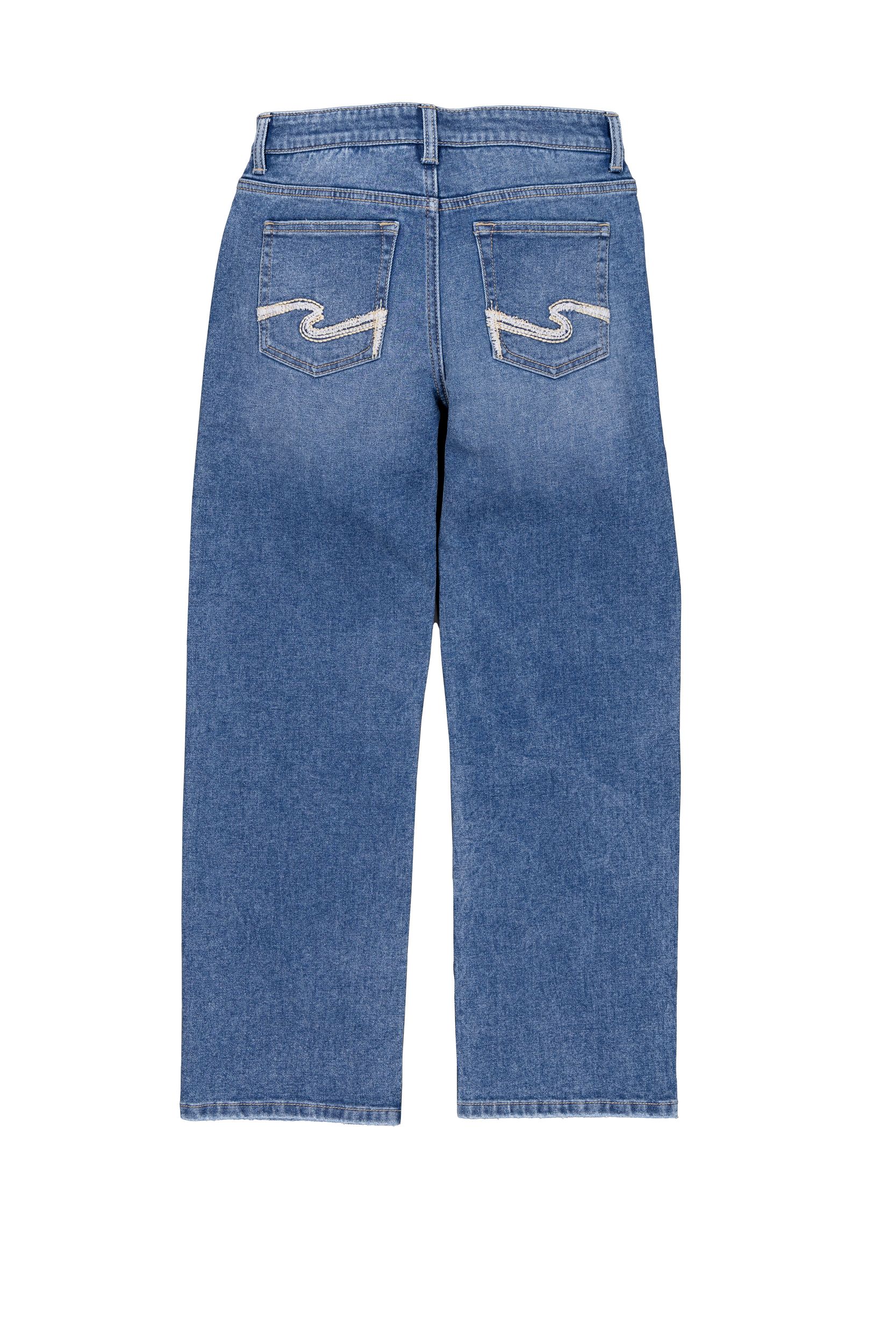 Jean à coupe ample unisexe pour enfants, Silver