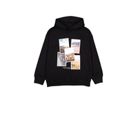 Chandail à capuche de voyage à manches longues unisexe pour enfants, Silver Front_Flat