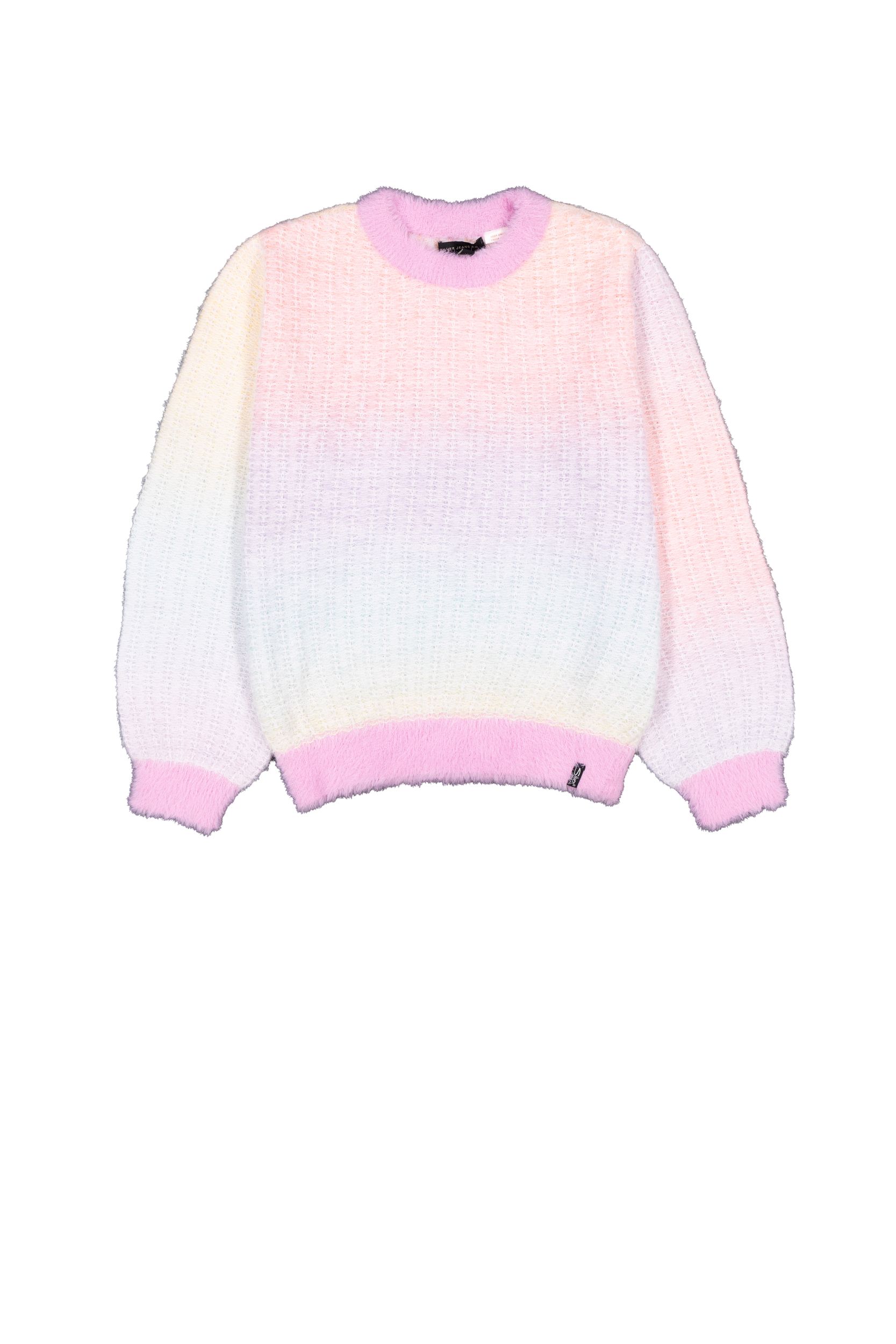 Chandail à dégradé arc-en-ciel unisexe pour enfants, Silver