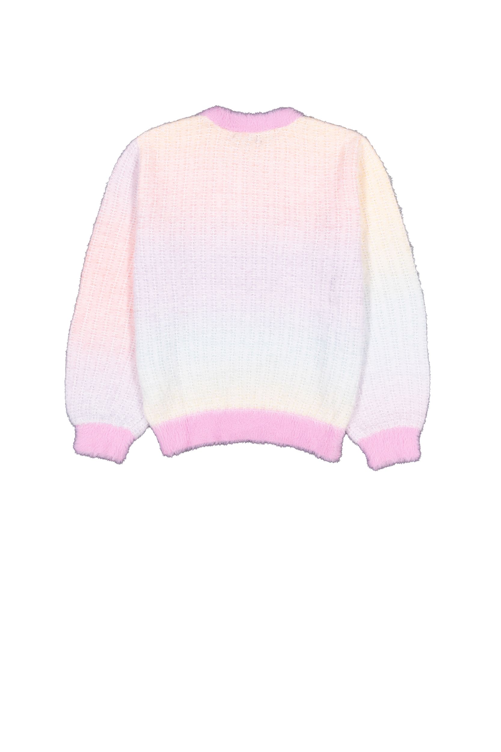 Chandail à dégradé arc-en-ciel unisexe pour enfants, Silver