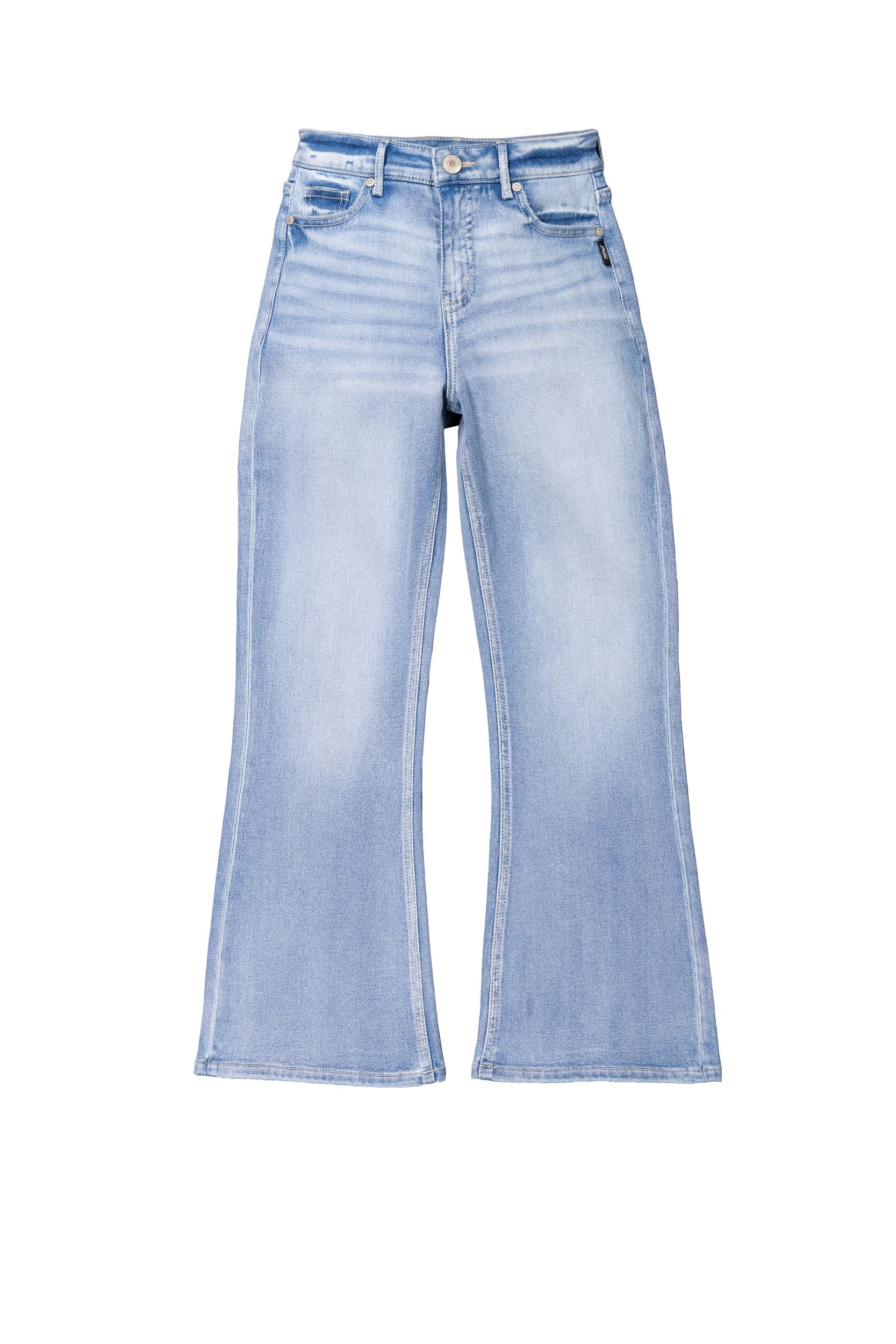 Jean à jambe évasée pour filles, Silver