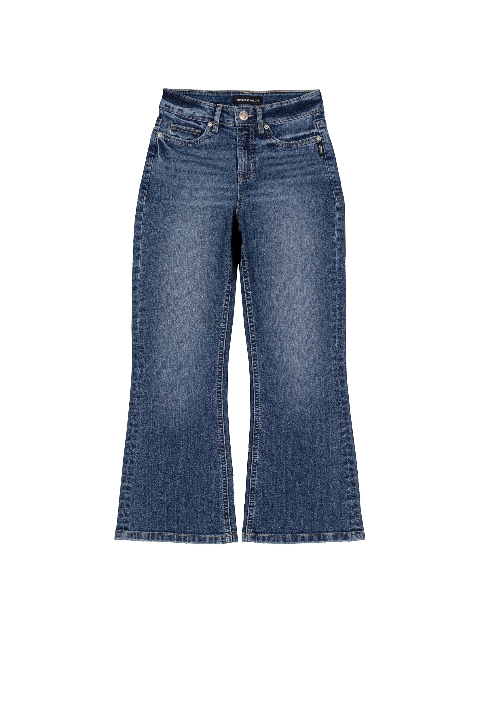 Jean à jambe évasée pour filles, Silver