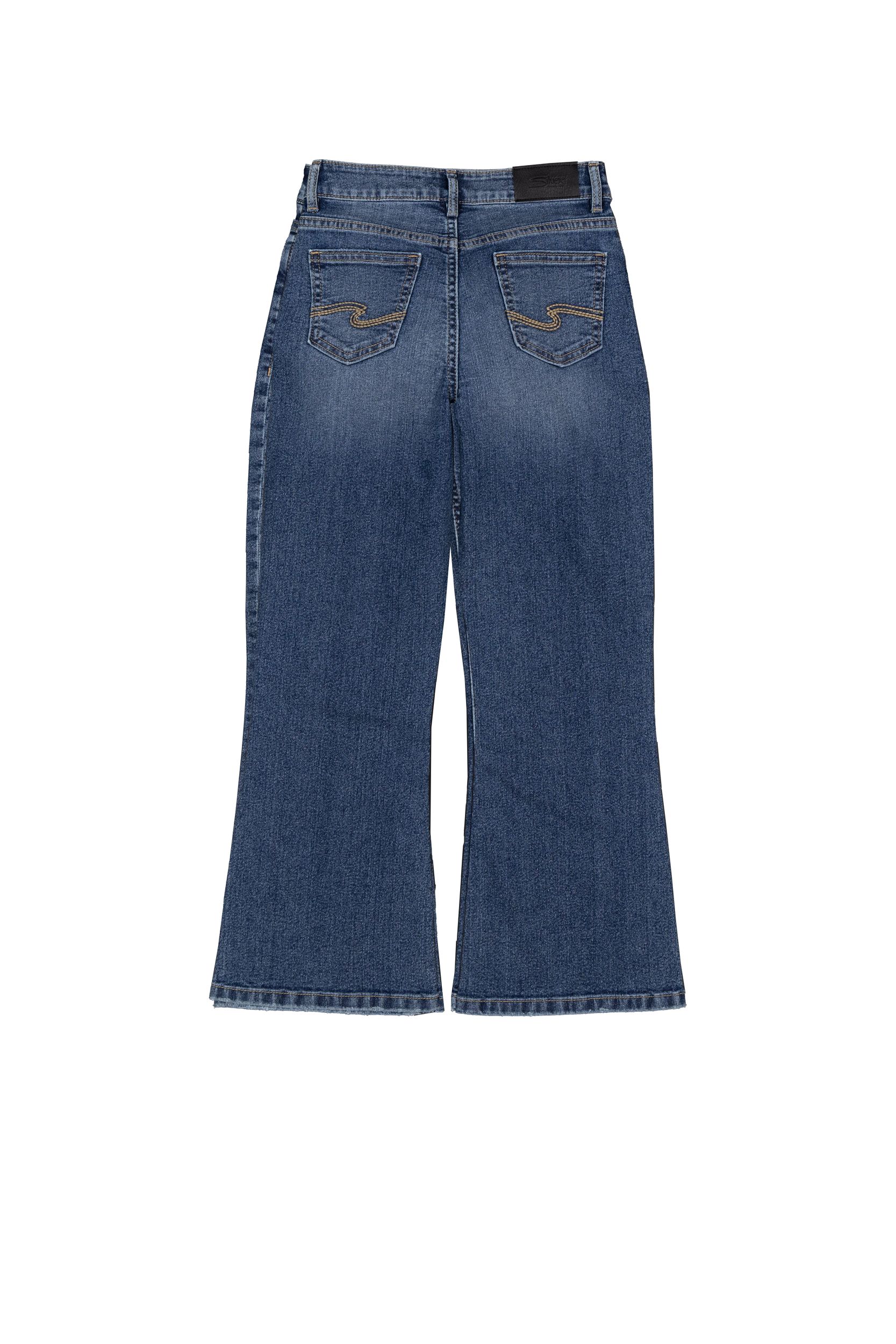 Jean à jambe évasée pour filles, Silver