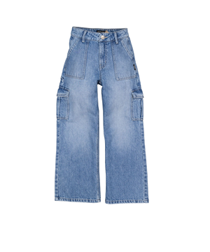 Silver Kids' Girl's Wide Leg Cargo Jeans