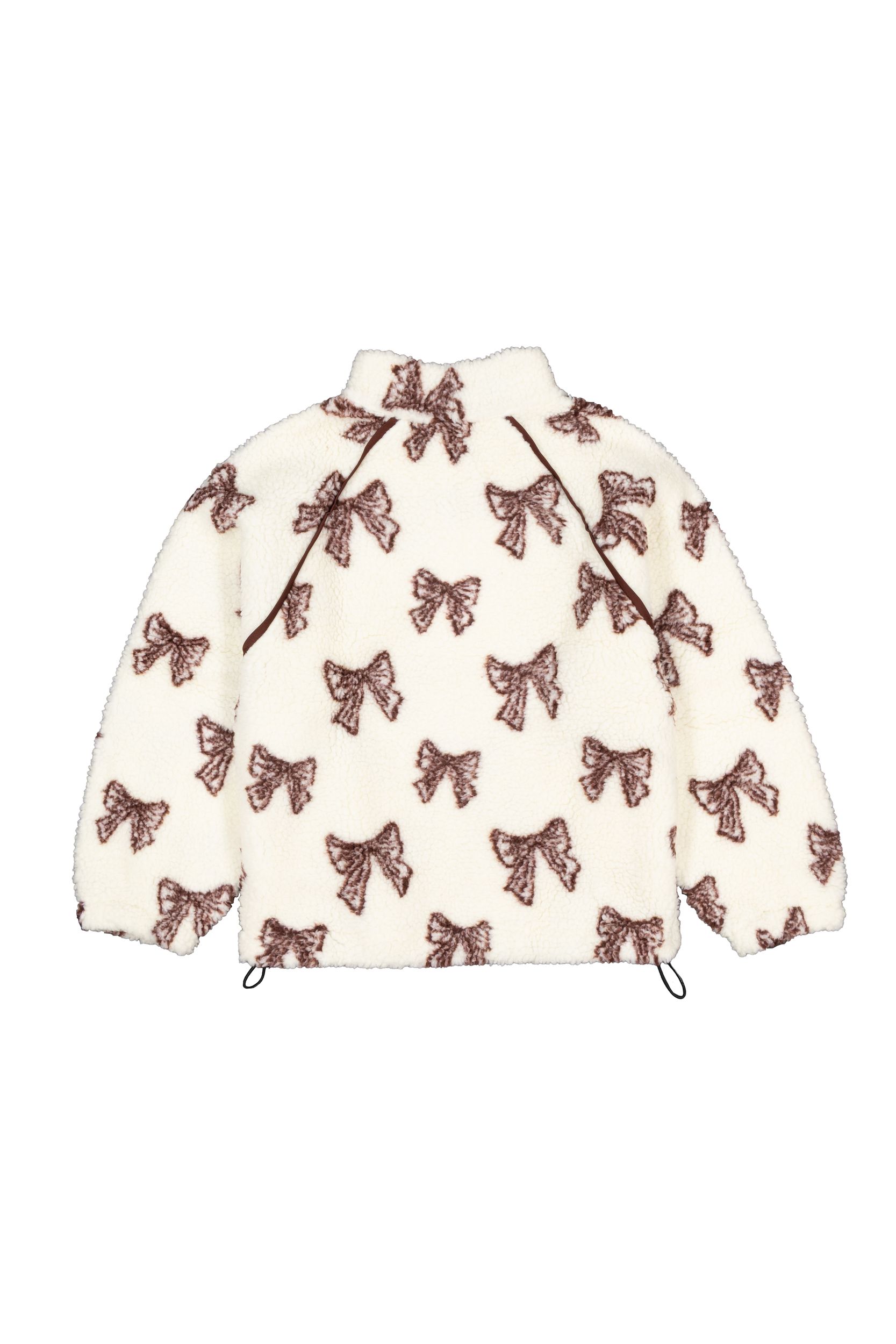 Silver Kids' Girl's Zip Up Bows Sherpa Jacket