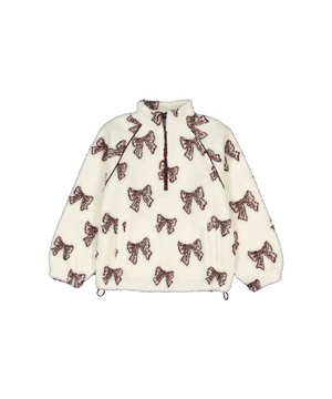 Veste en sherpa avec fermeture à glissière et boucles pour filles, Silver