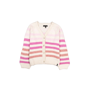 Chandail cardigan rayé unisexe pour enfants, Silver
