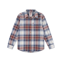 Chemise à manches longues en sergé à carreaux unisexe pour jeunes, Levi's Front_Flat