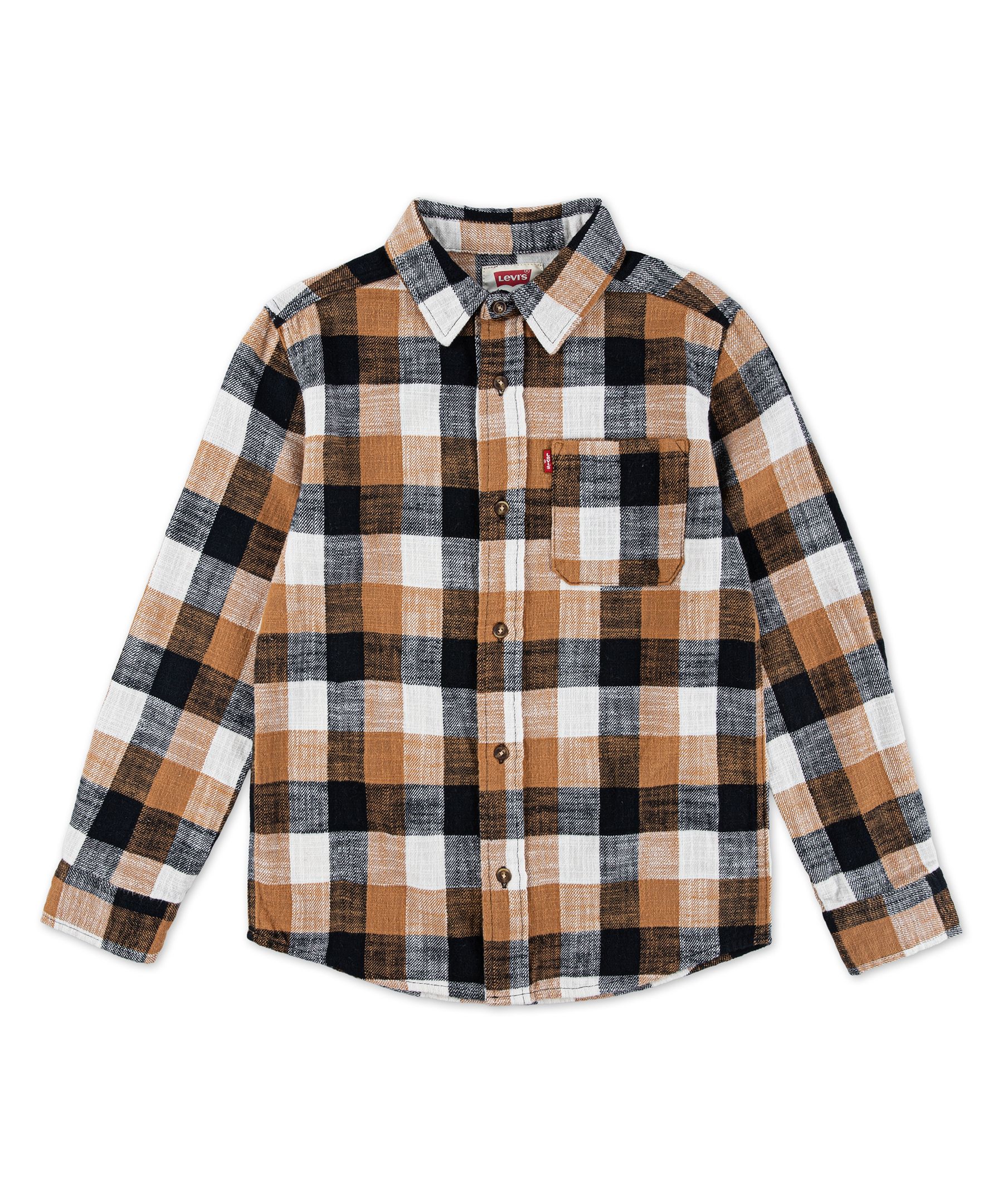 Chemise à manches longues à point à carreaux unisexe pour jeunes, Levi's