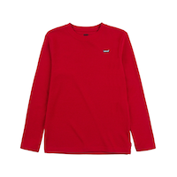 Chemise à manches longues à point de brioche unisexe pour jeunes Front_Flat