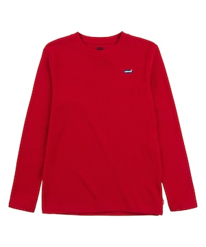 Chemise à manches longues à point de brioche unisexe pour jeunes