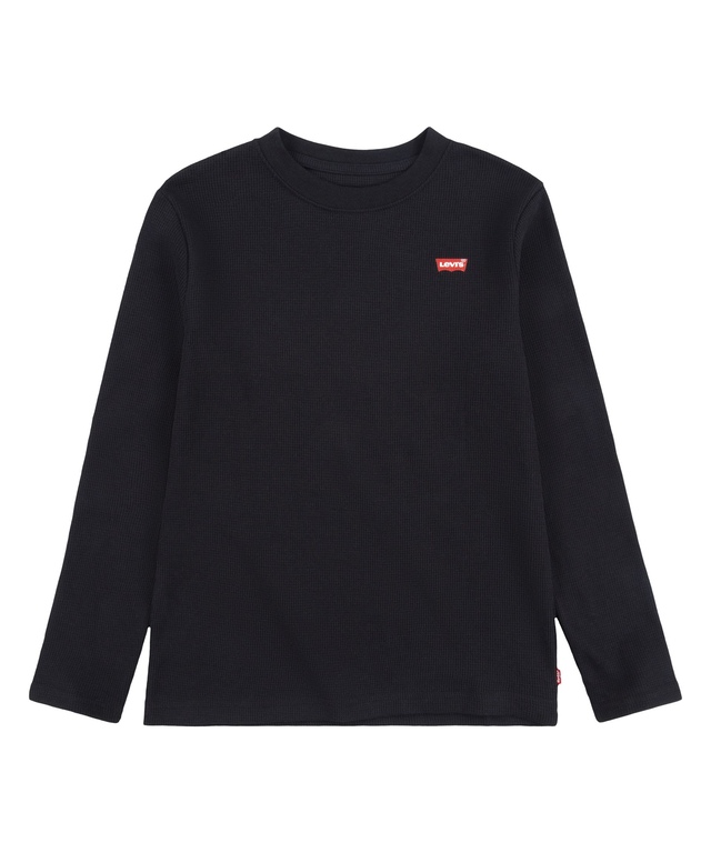 Chemise à manches longues à point de brioche unisexe pour jeunes