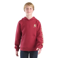 Chandail graphique en molleton unisexe à manches longues pour jeunes, Carhartt Front_Flat
