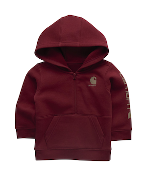 Chandail en molleton unisexe à manches longues et à demi-fermeture à glissière pour tout-petits, Carhartt