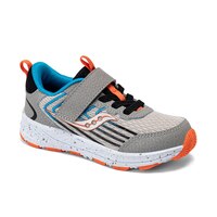 Saucony Toddler Unisex Wind 3.0 Jr Sneakers - Wide Front_Three_Fourths_Angled_Right