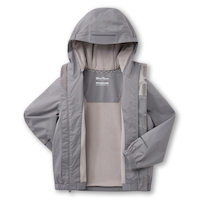 Veste imperméable&nbsp;HD3 à doublure en molleton pour jeunes, Downpour&nbsp;II 2 L, WindRiver Front_Flat