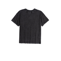 Chandail en molleton à col ras du cou et à coupe ample pour jeunes, délavé marbré, Silver Front_Flat