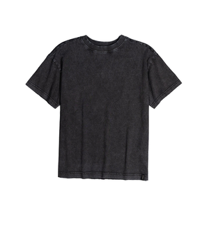 Chandail en molleton à col ras du cou et à coupe ample pour jeunes, délavé marbré, Silver