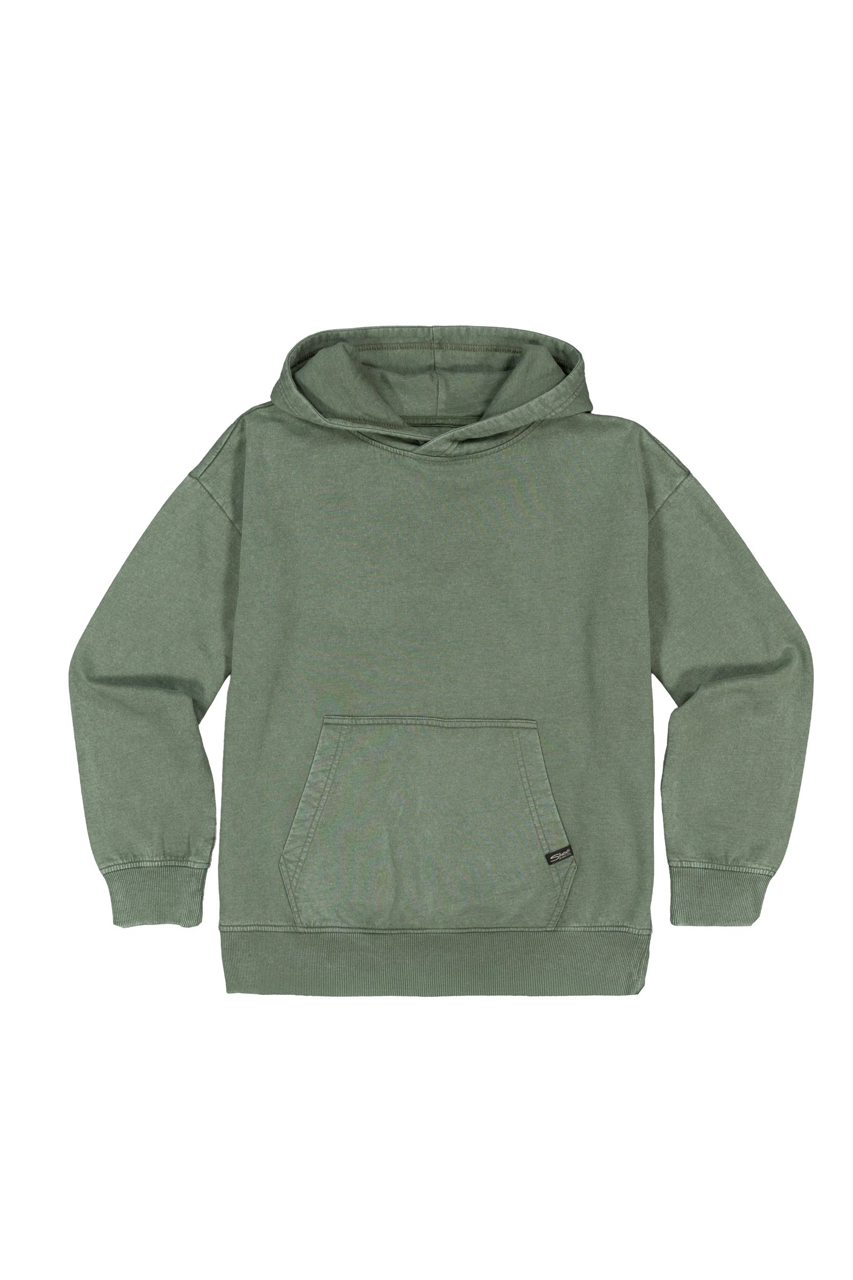 Silver Youth Marble Wash Loose Fit Long Sleeve Hoodie