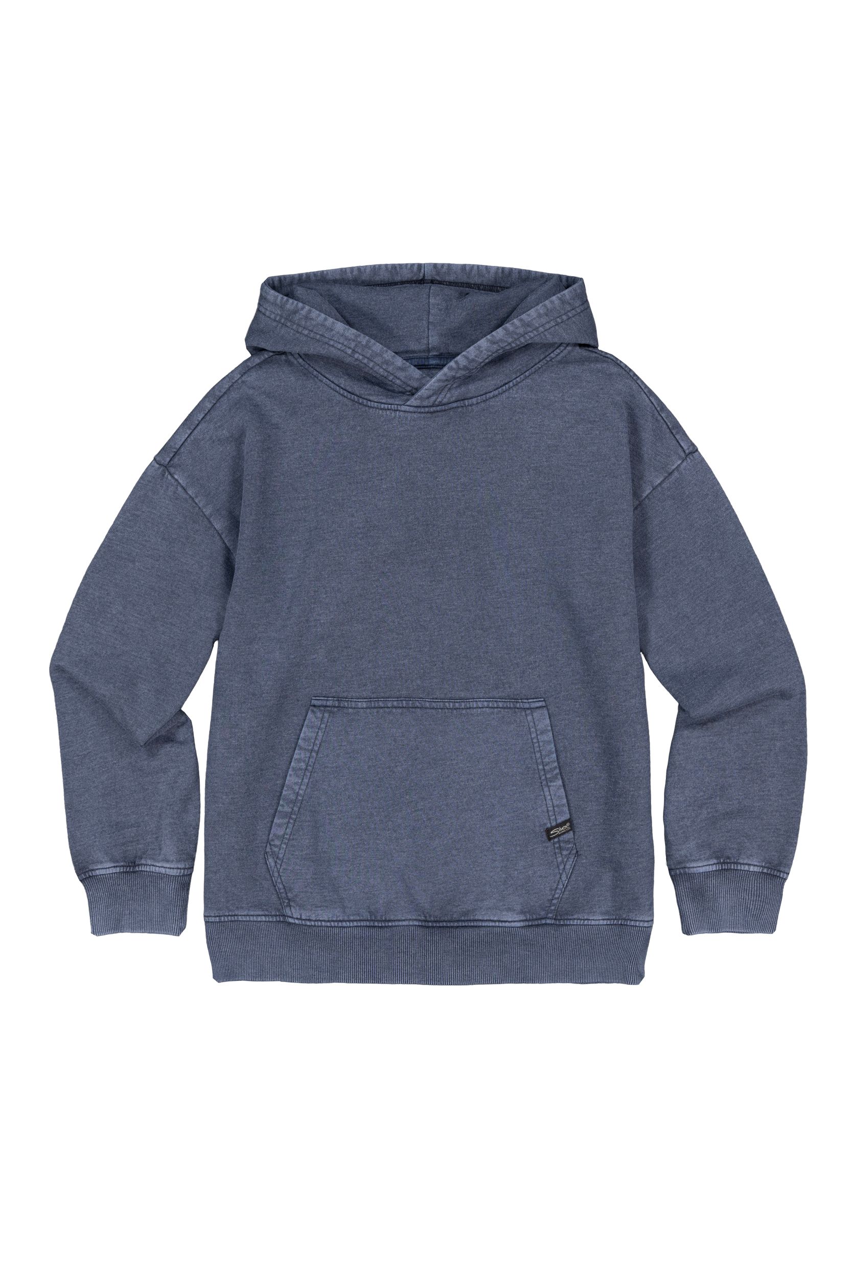 Sweat-shirt à capuche ample à manches longues pour jeunes, argent