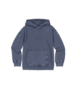 Silver Youth Marble Wash Loose Fit Long Sleeve Hoodie