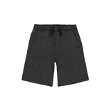 Short à enfiler en tricot pour jeunes, délavé marbré, Silver Front_Flat