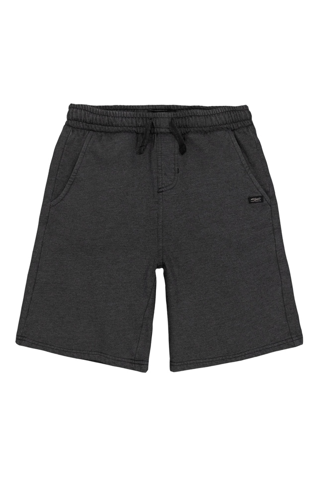 Short à enfiler en tricot pour jeunes, délavé marbré, Silver