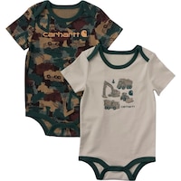 Ensemble de 2&nbsp;maillots de construction à manches courtes pour bébés, Carhartt Front_Flat