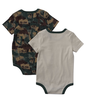 Carhartt Baby Short Sleeve Construction 2 Piece Bodysuit Set