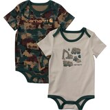 Carhartt Baby Short Sleeve Construction 2 Piece Bodysuit Set Front_Flat
