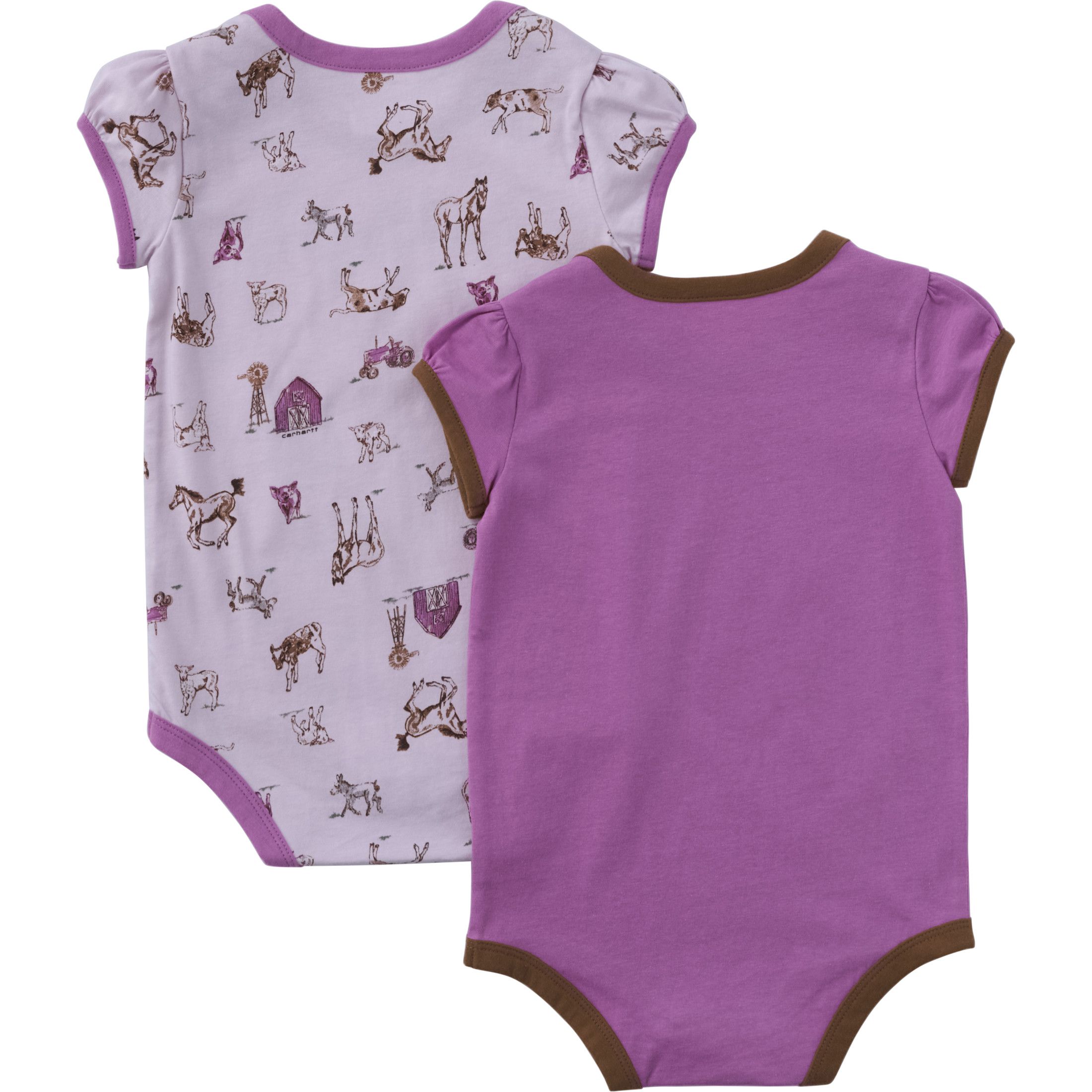 Carhartt Baby Short Sleeve Farm Print 2 Piece Bodysuit Set