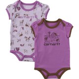 Carhartt Baby Short Sleeve Farm Print 2 Piece Bodysuit Set Front_Flat