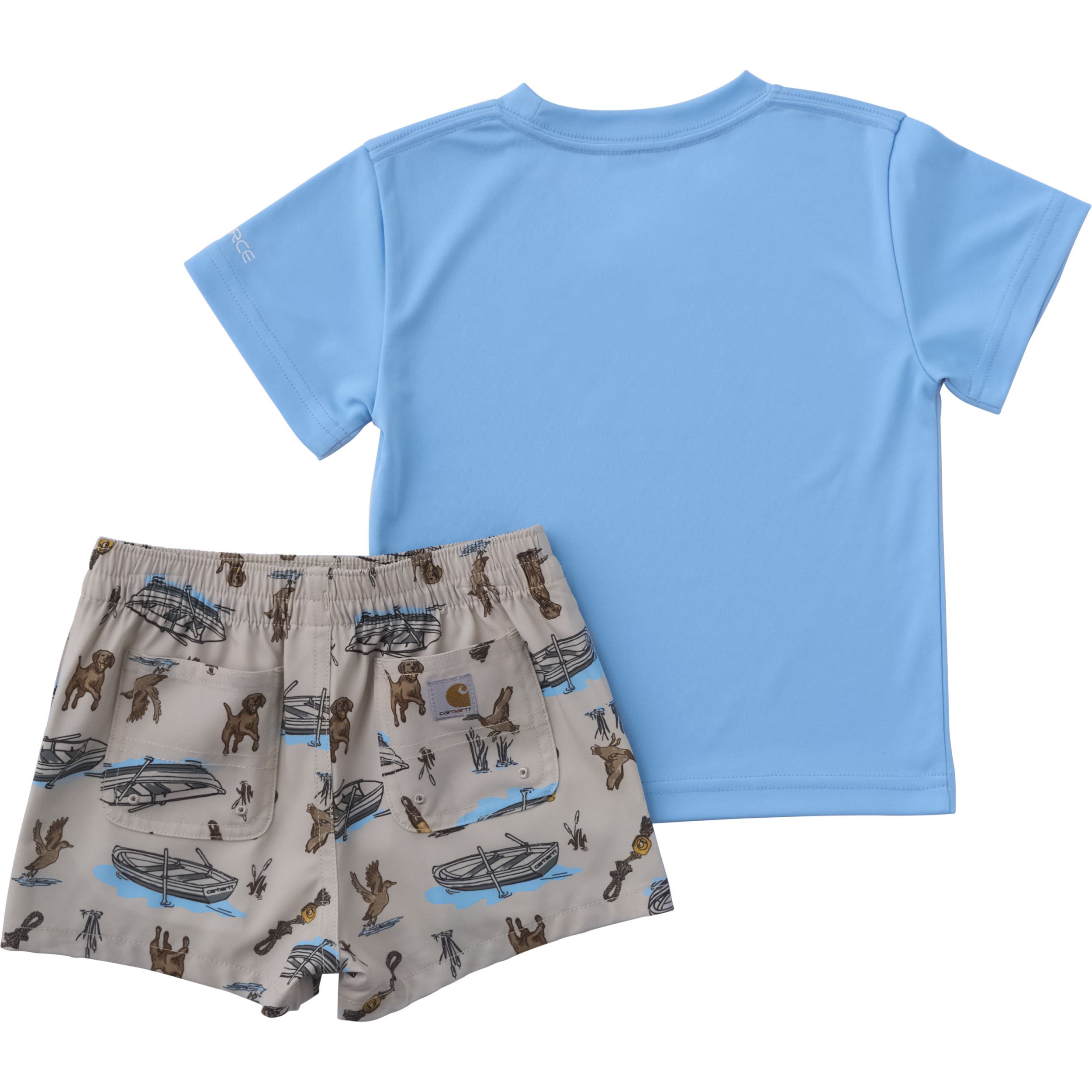 Carhartt Baby Short Sleeve Force Sun Defender Woven Shirt and Short Two-Piece Set