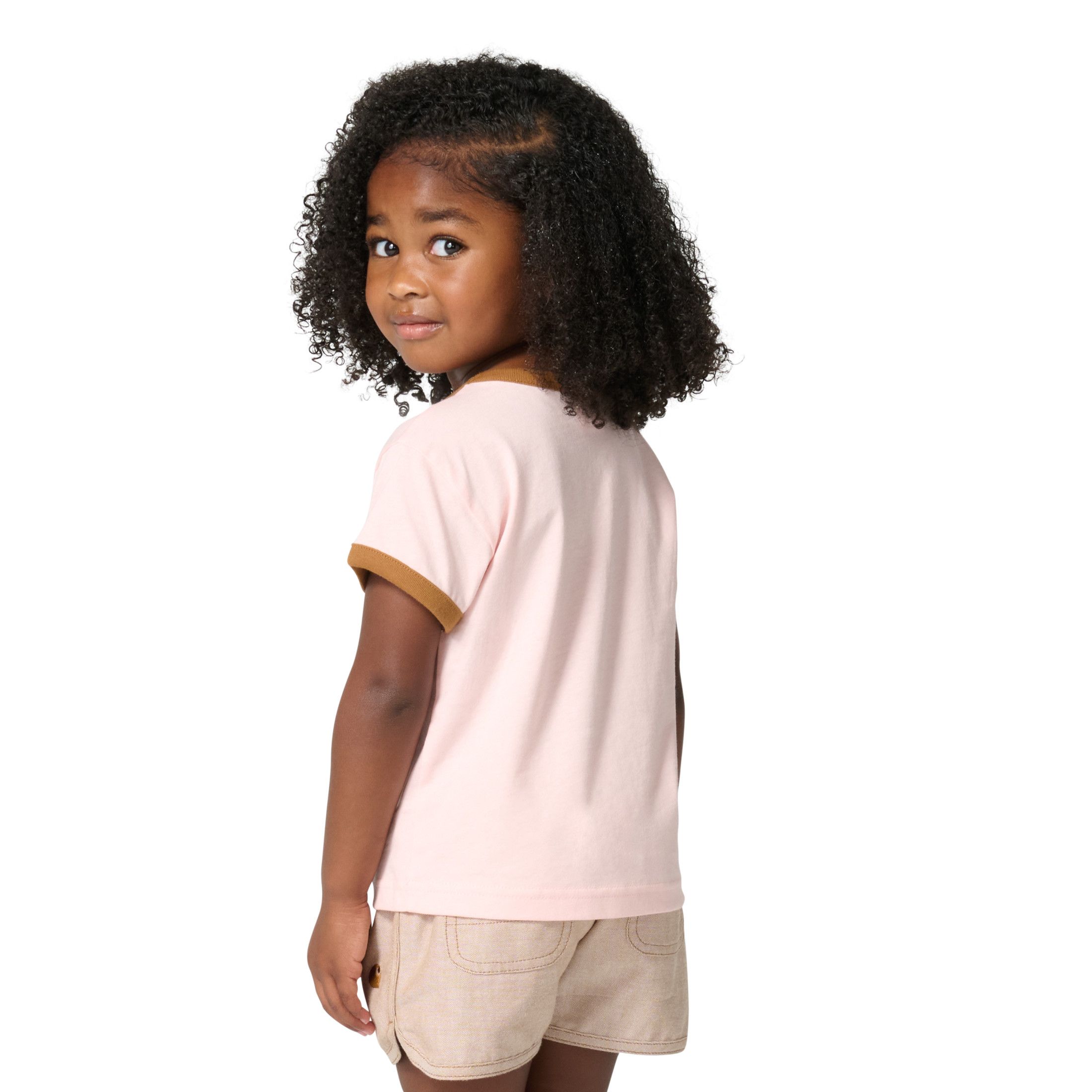T-shirt à manches courtes et à bords contrastants avec imprimé de cheval pour jeunes, Carhartt