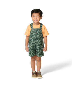 Ensemble maillot à manches courtes et combinaison à imprimé en toile pour tout-petits, Carhartt