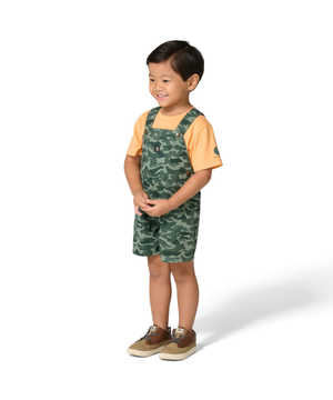 Carhartt Toddler Short Sleeve Bodysuit and Canvas Camo Print Shortall Set