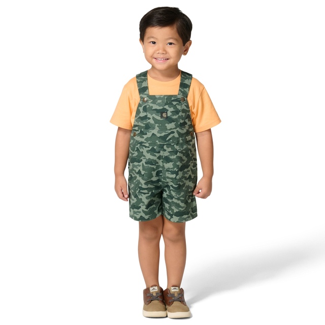 Ensemble maillot à manches courtes et combinaison à imprimé en toile pour tout-petits, Carhartt