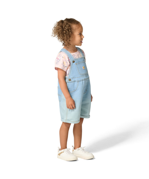 Carhartt Toddler Short Sleeve Bee Print Bodysuit and Denim Shortall Set