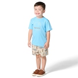 Carhartt Kids' Short Sleeve Force Sun Defender Woven Shirt and Short Two-Piece Set Front_Angled_Left