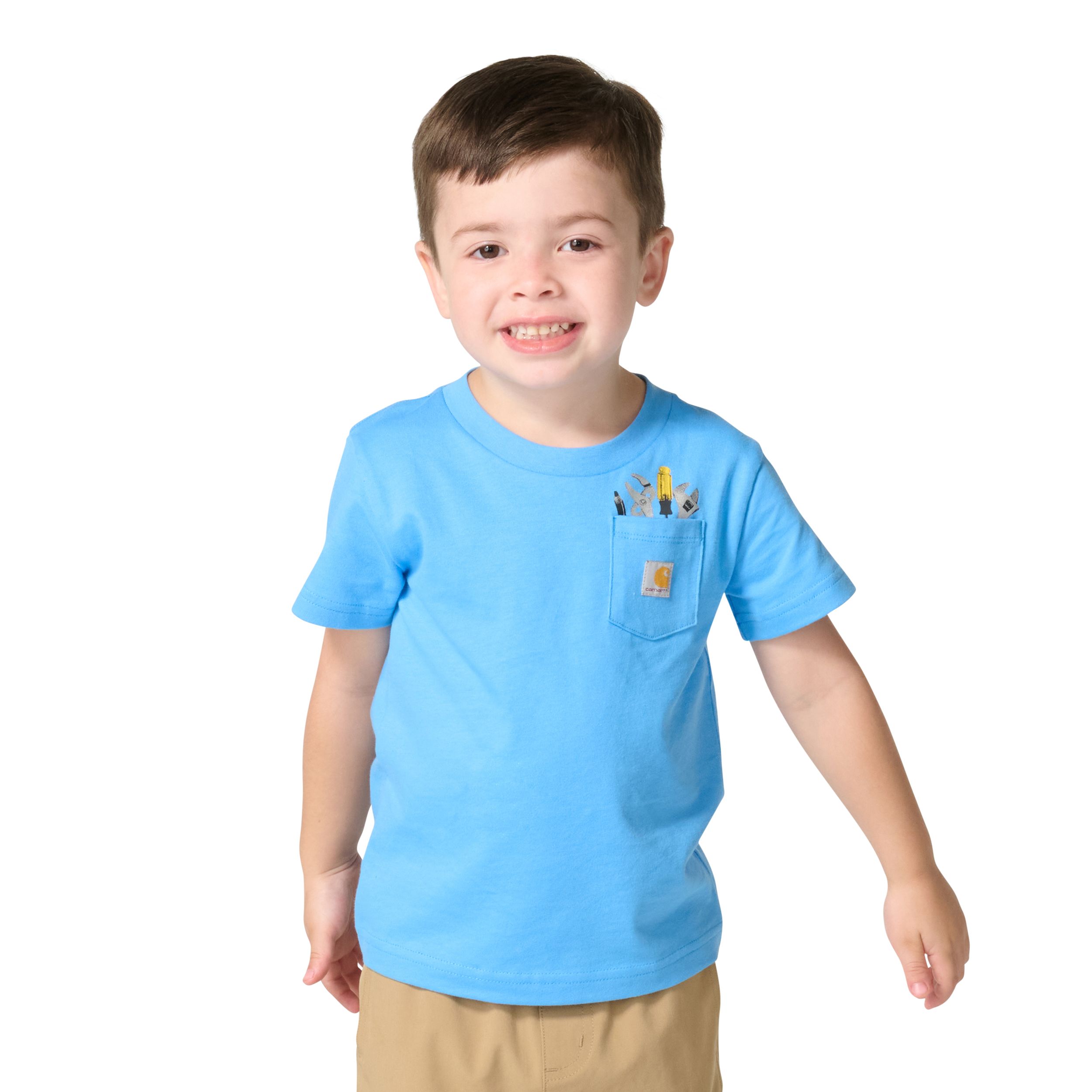 T-shirt à manches courtes avec poche à graphique d’outils pour jeunes, Carhartt Front_Flat
