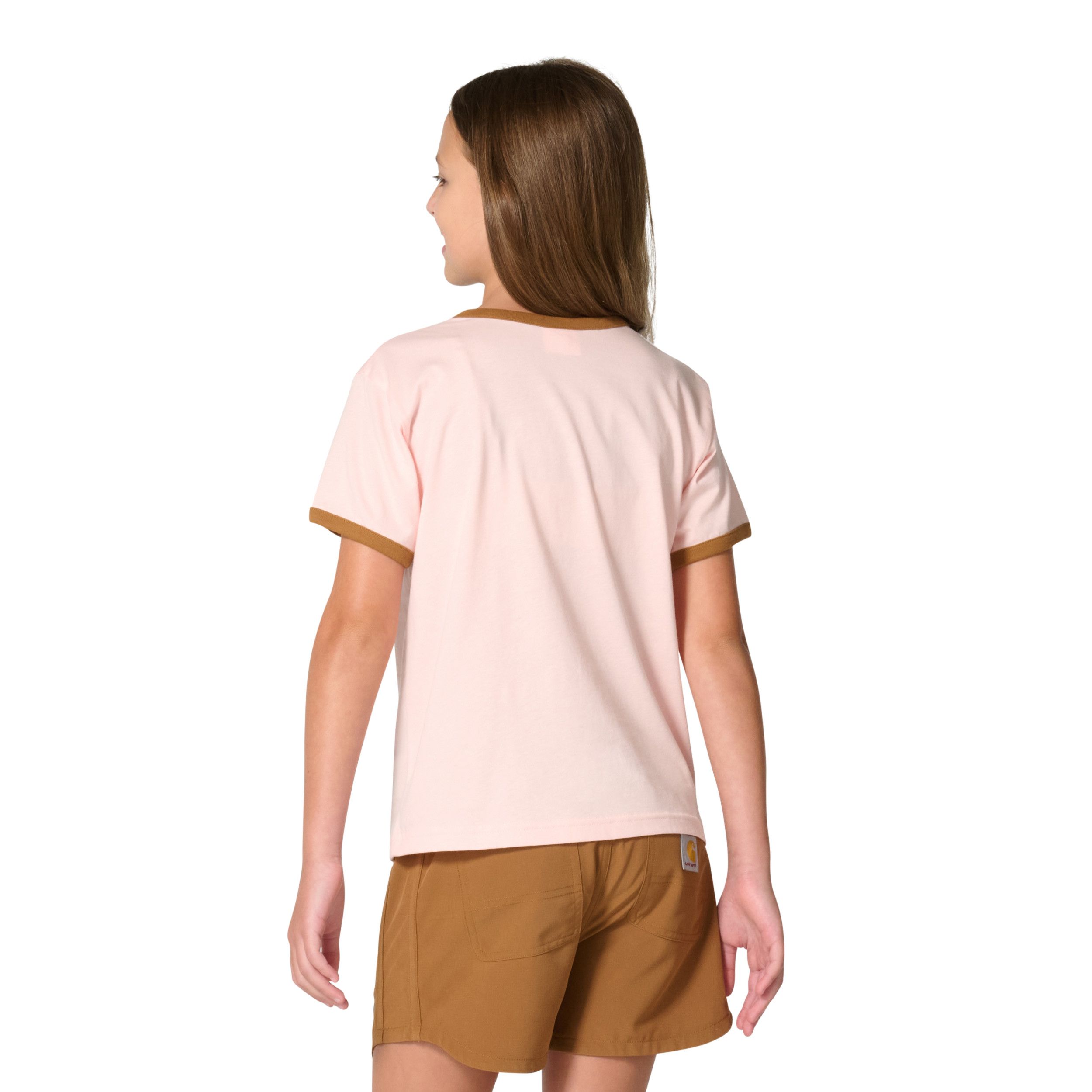 T-shirt à manches courtes et à bords contrastants avec imprimé de cheval pour jeunes, Carhartt